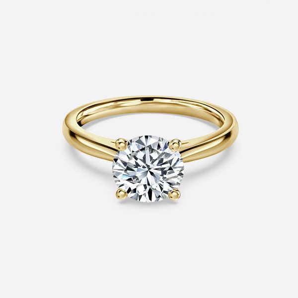 Ivy Round Solitaire Moissanite Engagement Ring