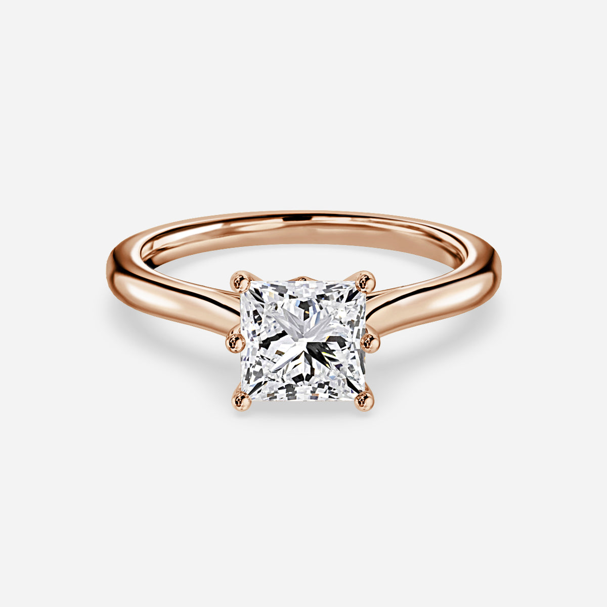 Thea Princess Solitaire Moissanite Engagement Ring