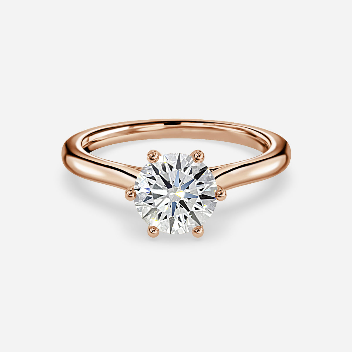 Thea Round Solitaire Moissanite Engagement Ring