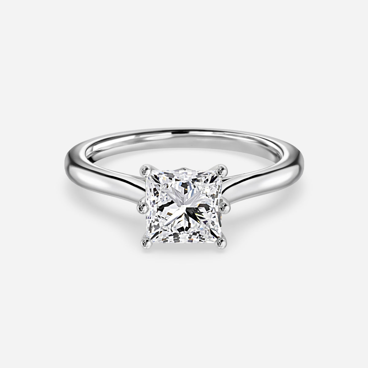 Thea Princess Solitaire Moissanite Engagement Ring