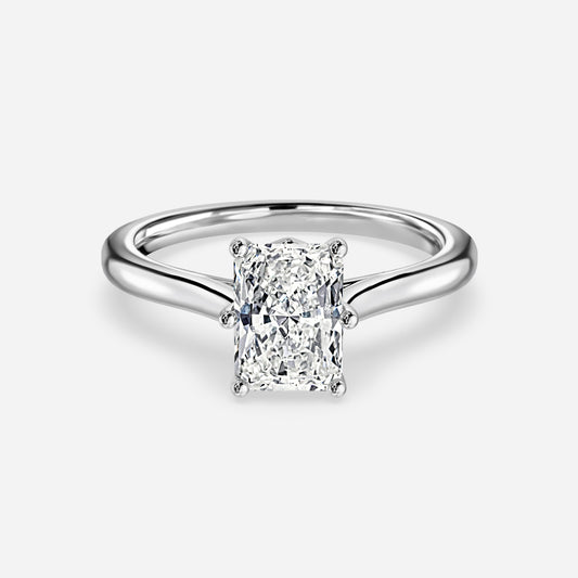 Thea Radiant Solitaire Moissanite Engagement Ring