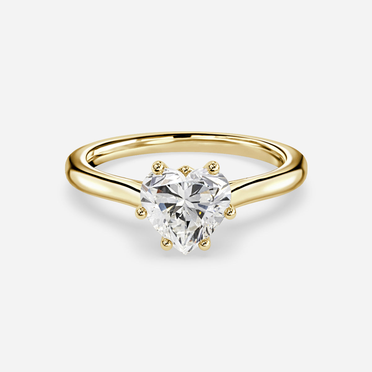 Thea Heart Diamond Solitaire Moissanite Engagement Ring