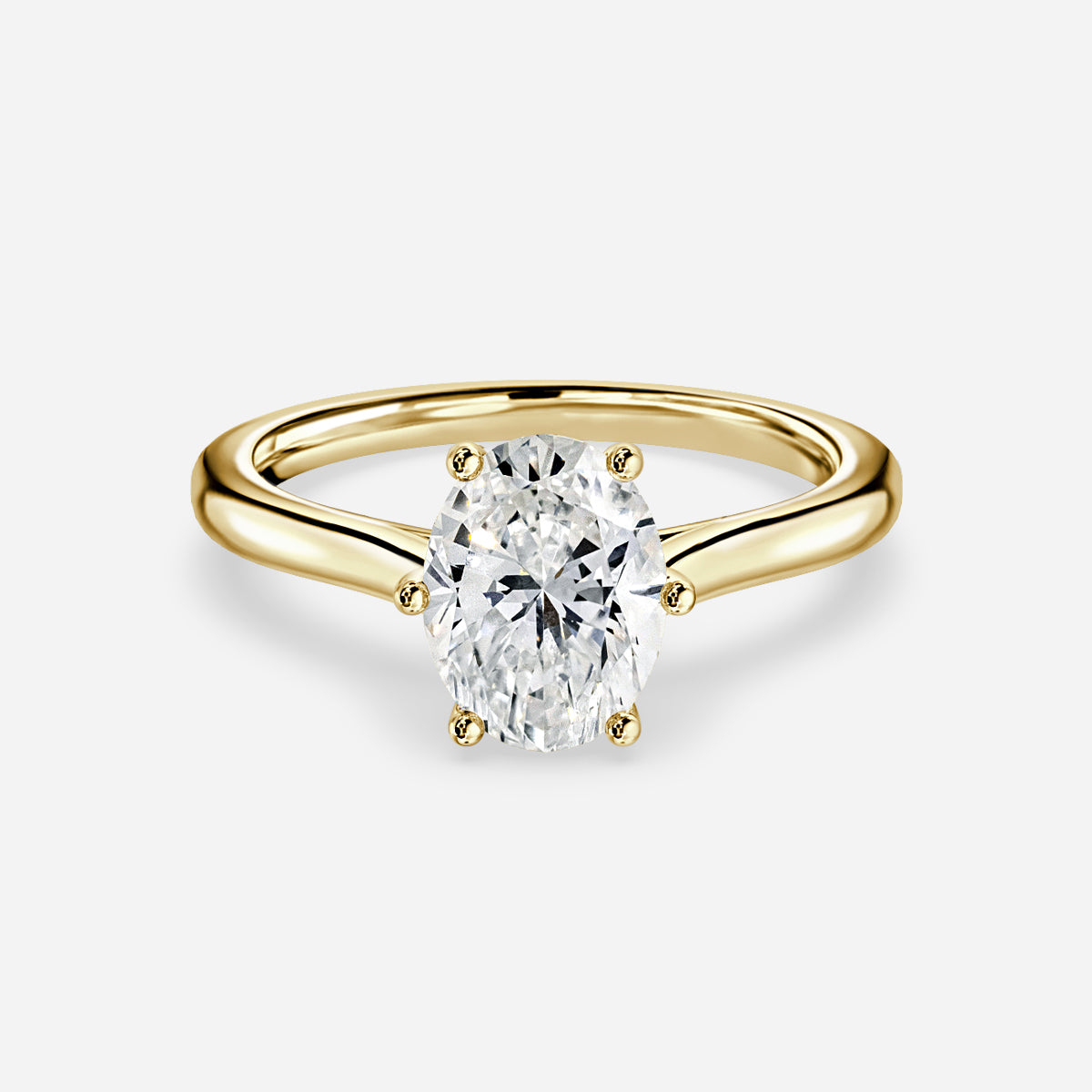 Thea Oval Solitaire Moissanite Engagement Ring