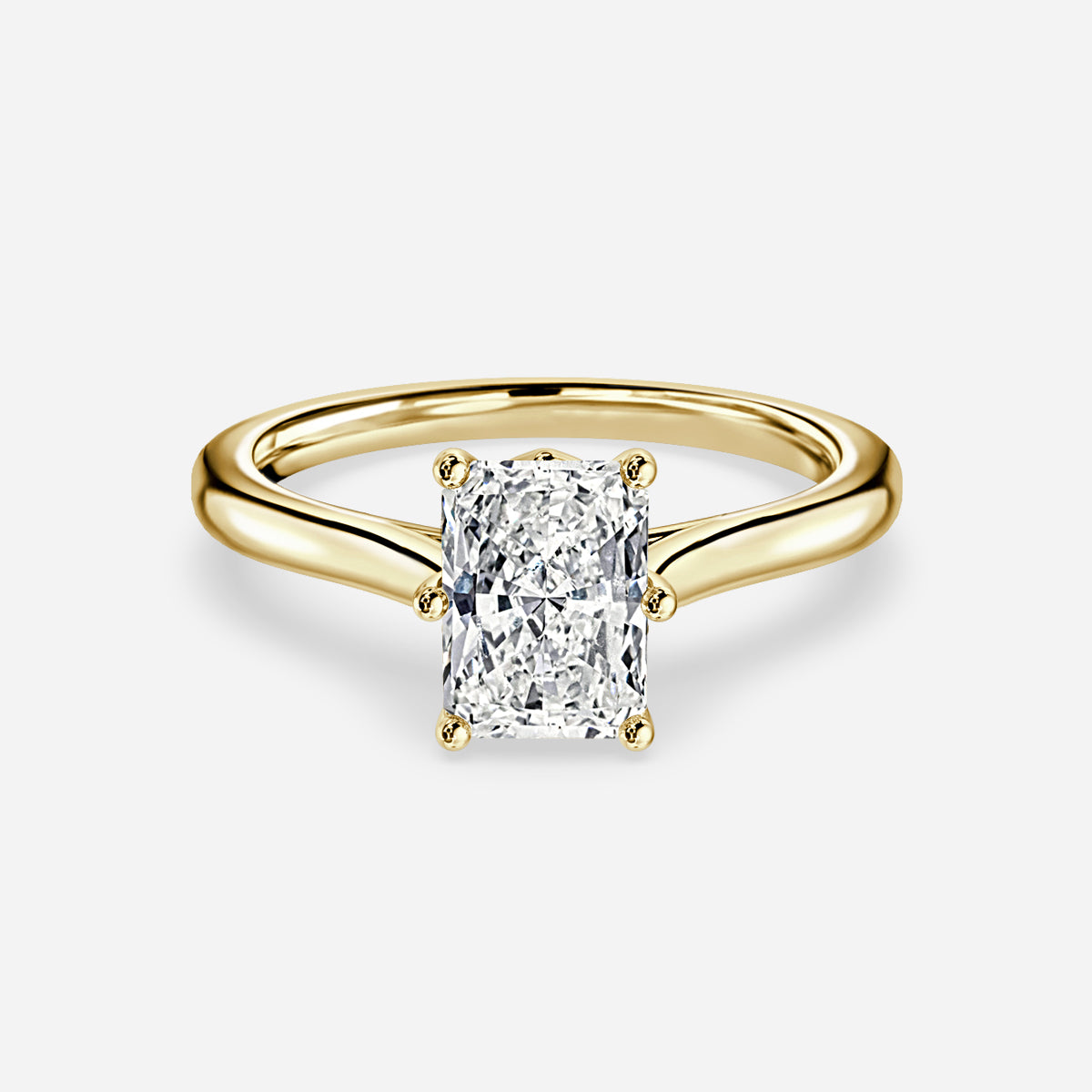 Thea Radiant Solitaire Moissanite Engagement Ring