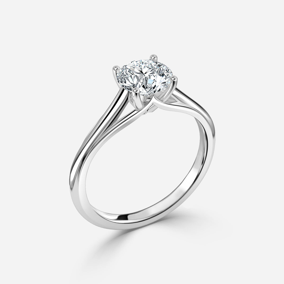 Lavinia Round Solitaire Moissanite Engagement Ring