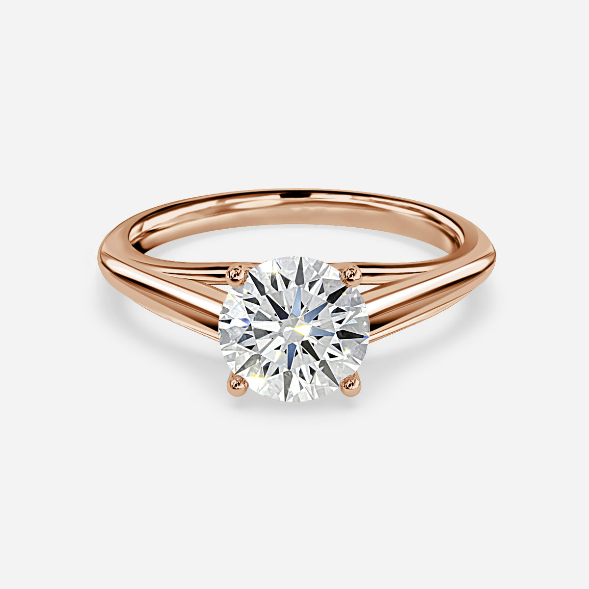 Lavinia Round Solitaire Moissanite Engagement Ring