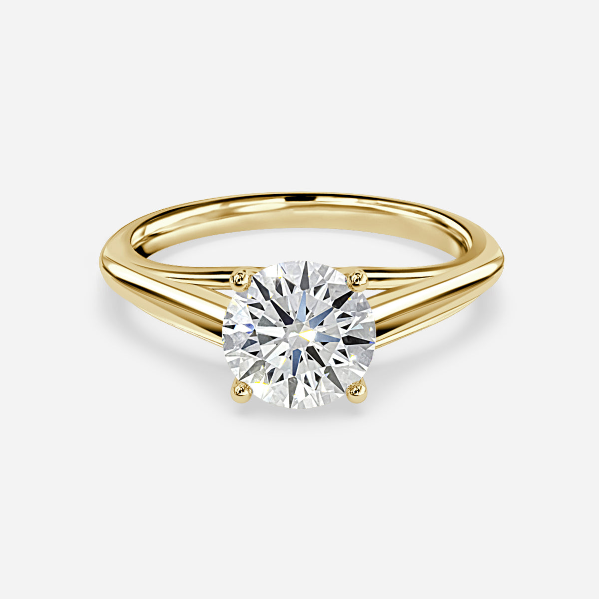 Lavinia Round Solitaire Moissanite Engagement Ring