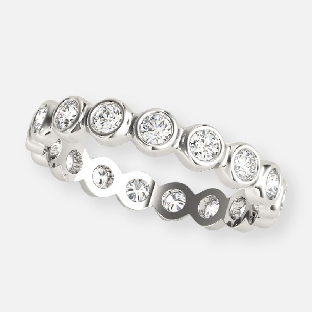 Echo Moissanite Eternity Band