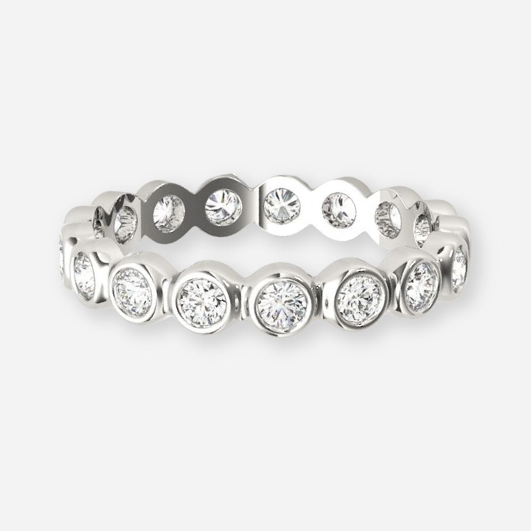 Echo Moissanite Eternity Band