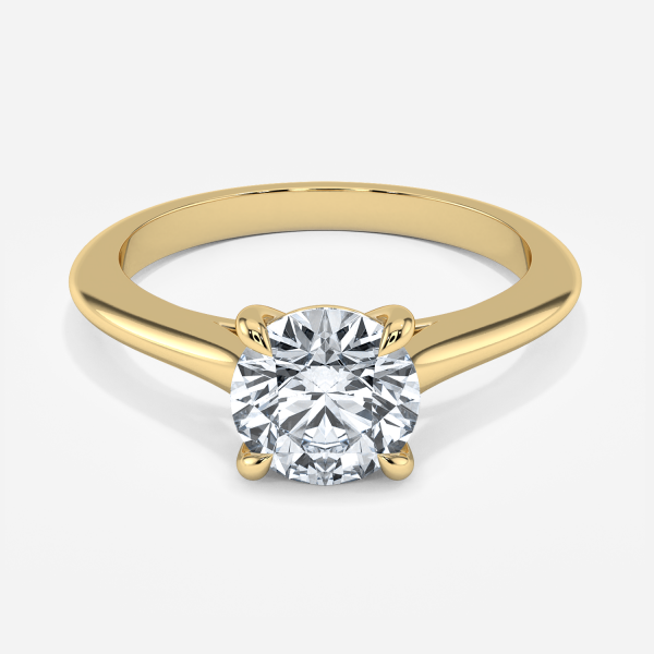 Amaris Round Solitaire Moissanite Engagement Ring