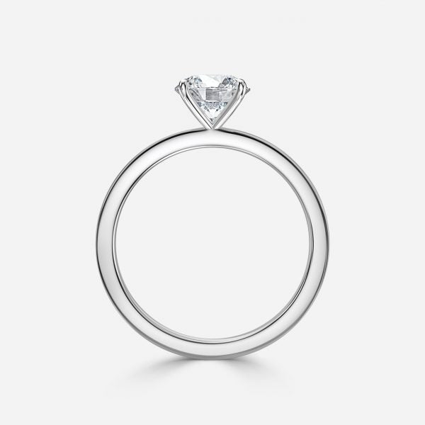 Jael Round Solitaire Moissanite Engagement Ring