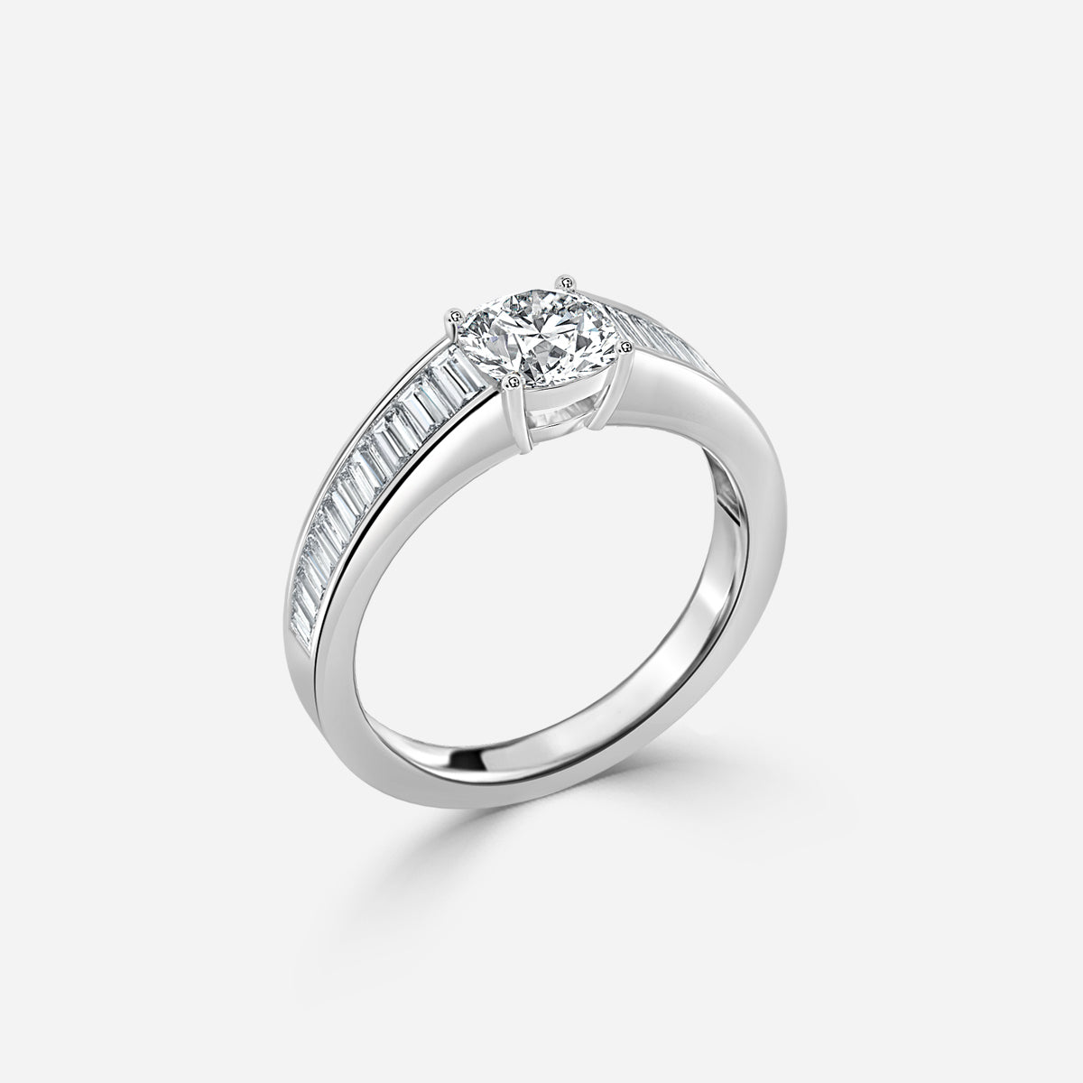 Zelia Cushion Unique Moissanite Engagement Ring