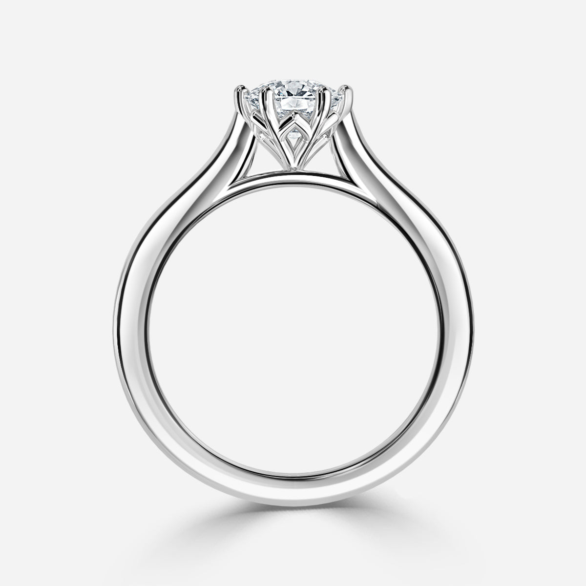 Thea Cushion Solitaire Moissanite Engagement Ring