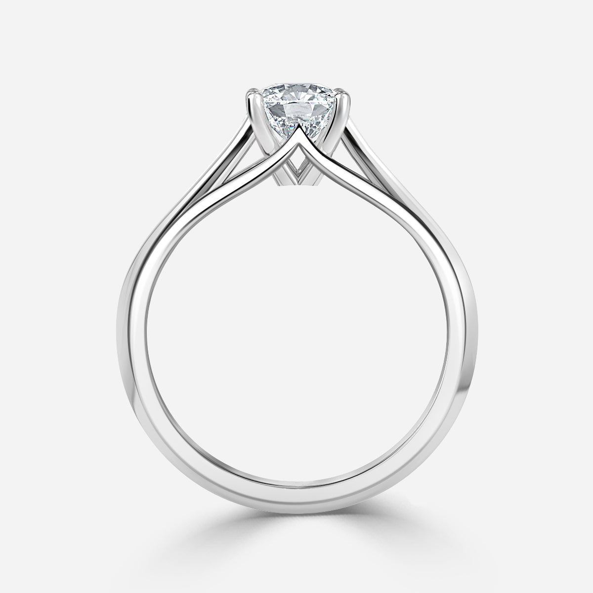 Lavinia Cushion Solitaire Moissanite Engagement Ring