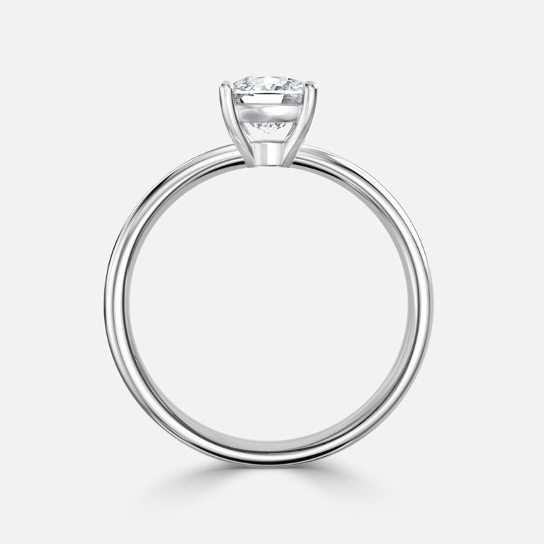 Dasha Cushion Solitaire Moissanite Engagement Ring