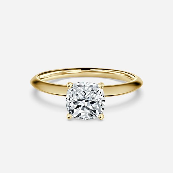 Arlette Cushion Solitaire Moissanite Engagement Ring