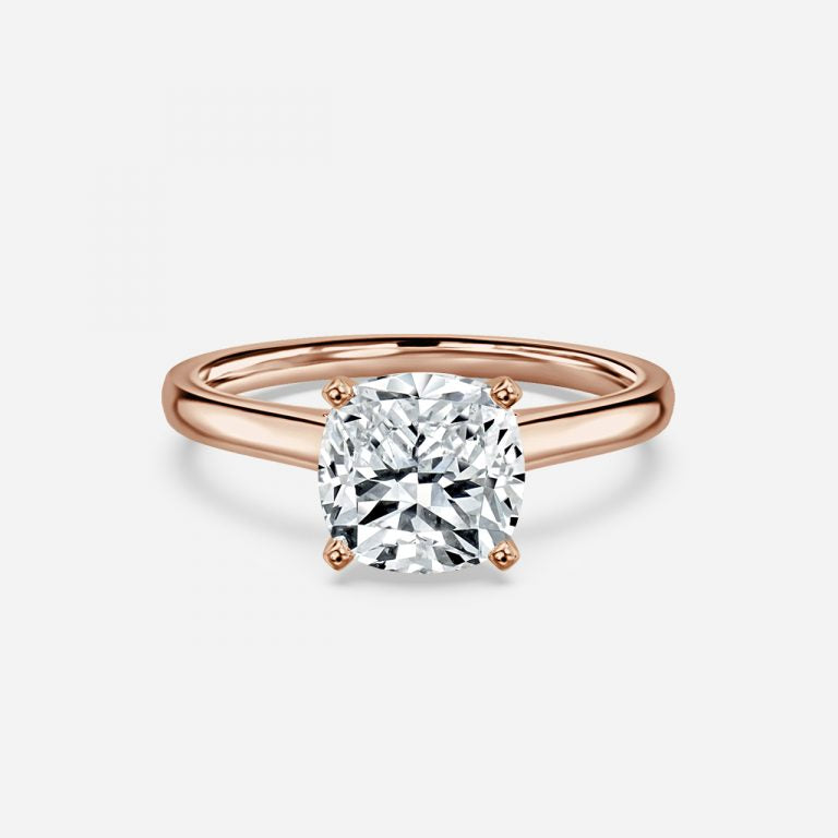 Bernadette Cushion Solitaire Moissanite Engagement Ring