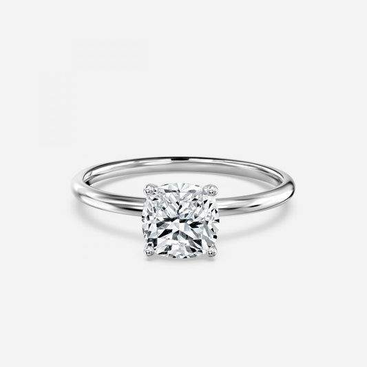 Ailani Cushion Solitaire Moissanite Engagement Ring