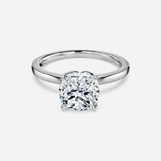 Samira Cushion Solitaire Moissanite Engagement Ring