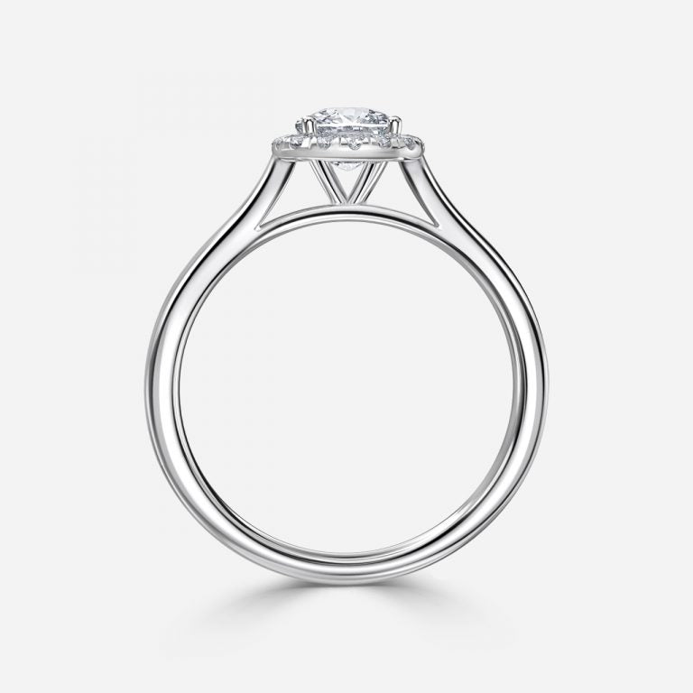 Louisa Cushion Halo Moissanite Engagement Ring