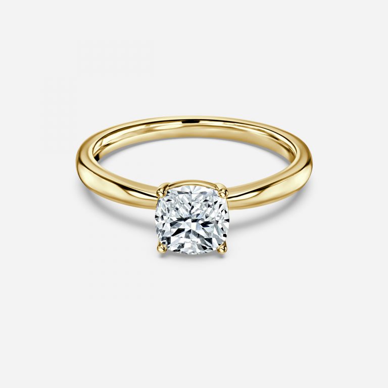 Idalia Cushion Solitaire Moissanite Engagement Ring