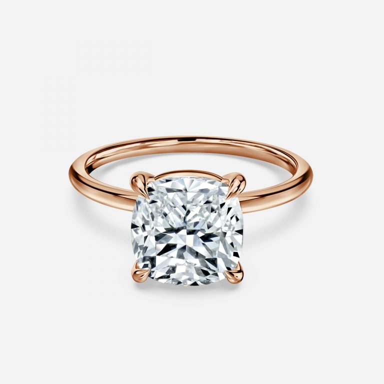 Alara Cushion Solitaire Moissanite Engagement Ring