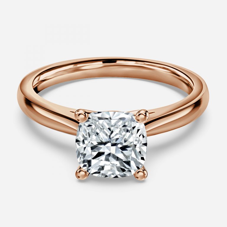 Yuna Cushion Solitaire Moissanite Engagement Ring