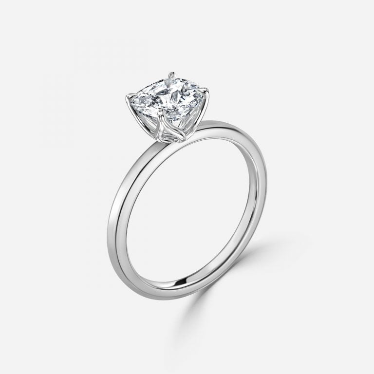 Samira Cushion Solitaire Moissanite Engagement Ring