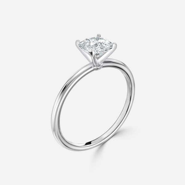 Arlette Cushion Solitaire Moissanite Engagement Ring