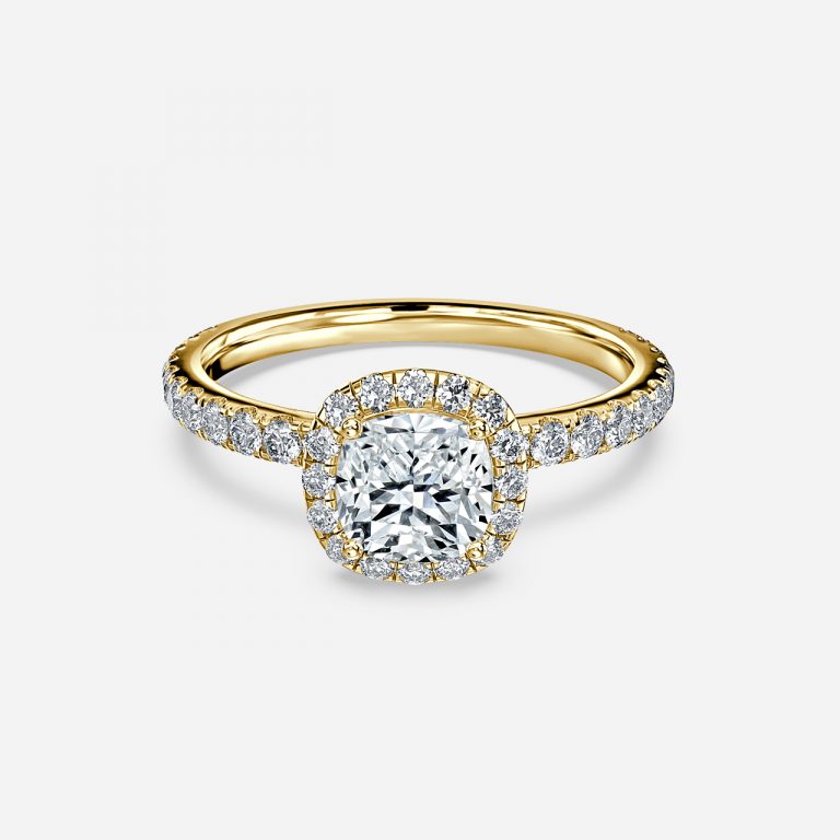 Lucia Cushion Halo Moissanite Engagement Ring