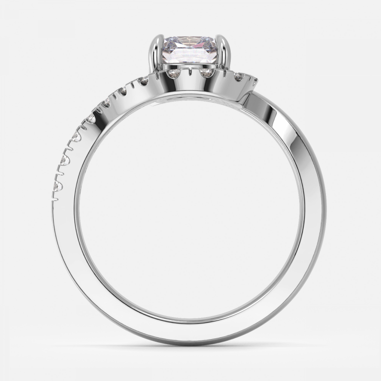 Thalassa Cushion Halo Moissanite Engagement Ring