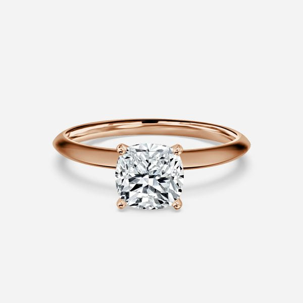 Arlette Cushion Solitaire Moissanite Engagement Ring