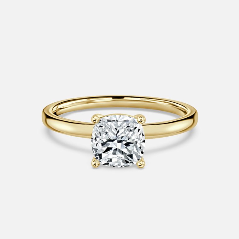 Dasha Cushion Solitaire Moissanite Engagement Ring