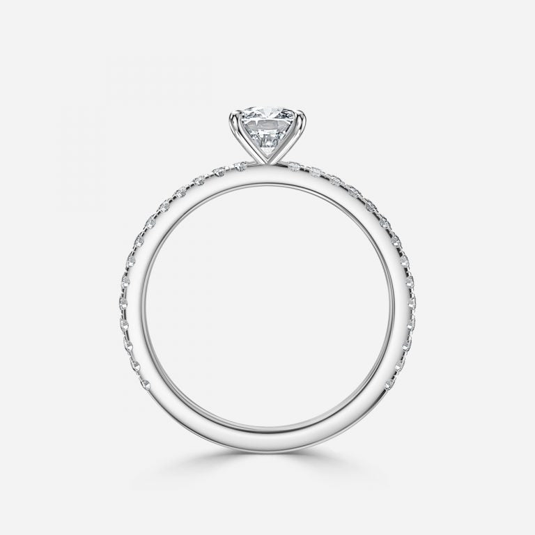 Zeni Cushion Dainty Moissanite Engagement Ring