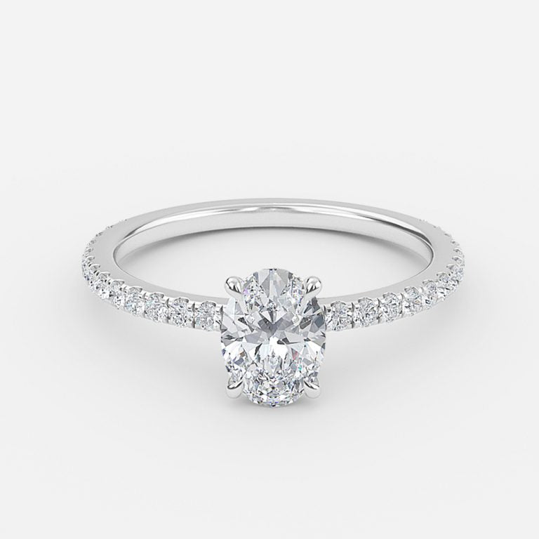 Zeni Oval Dainty Moissanite Engagement Ring