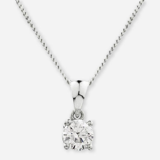 Round Moissanite Solitaire Pendant