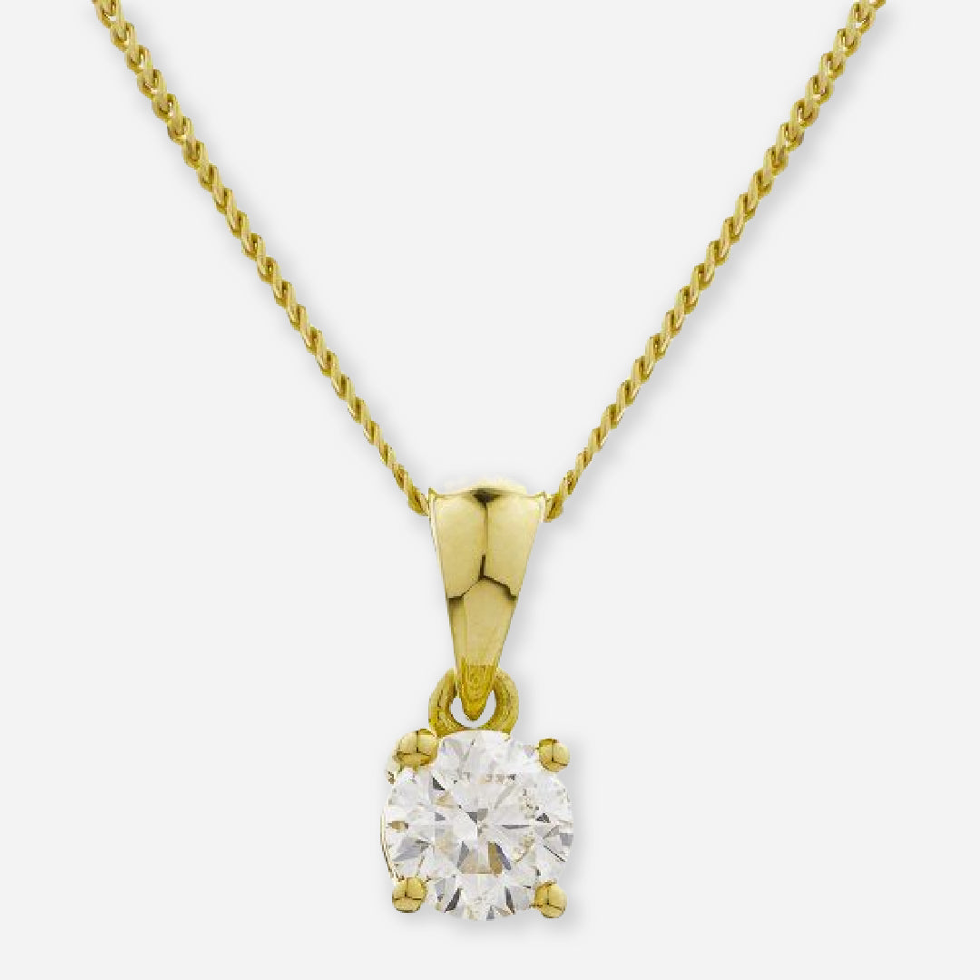 Round Moissanite Solitaire Pendant