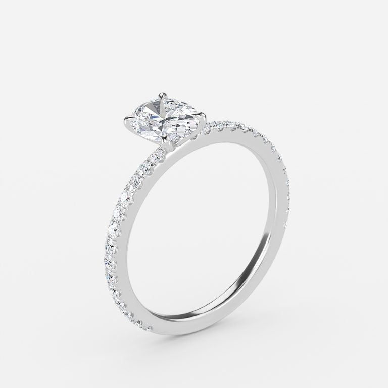 Zeni Oval Dainty Moissanite Engagement Ring