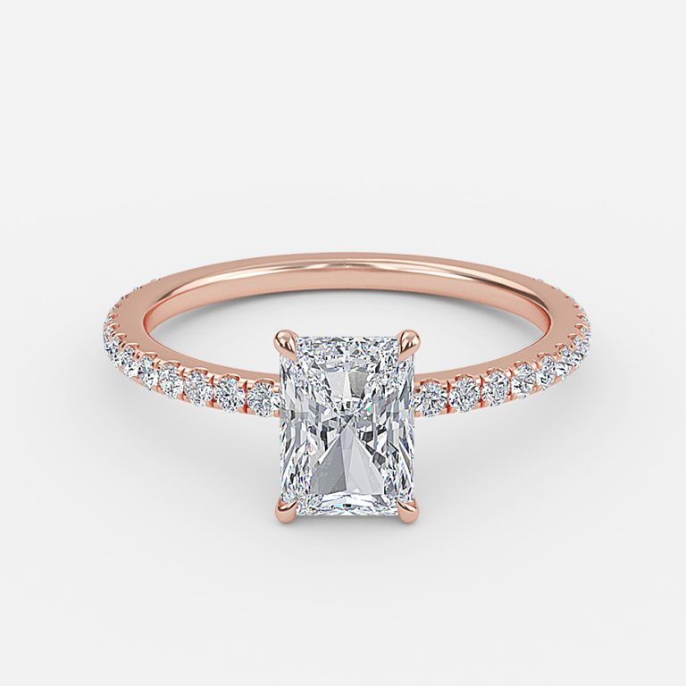 Zeni Radiant Dainty Moissanite Engagement Ring