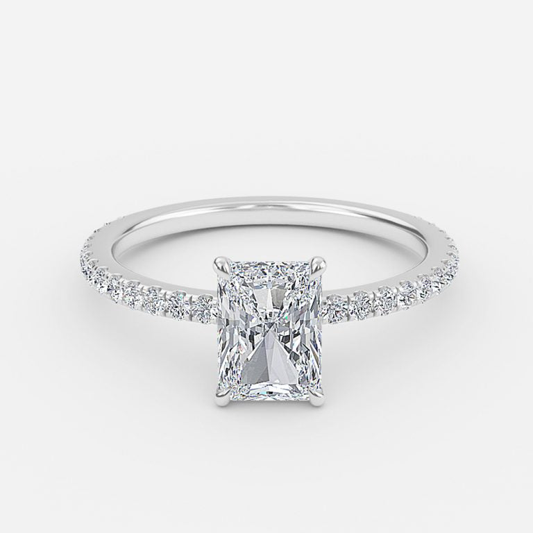 Zeni Radiant Dainty Moissanite Engagement Ring