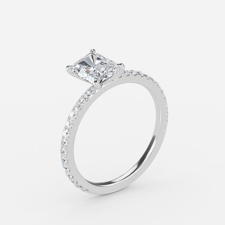 Zeni Radiant Dainty Moissanite Engagement Ring