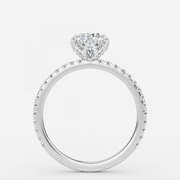 Davina Round Dainty Moissanite Engagement Ring