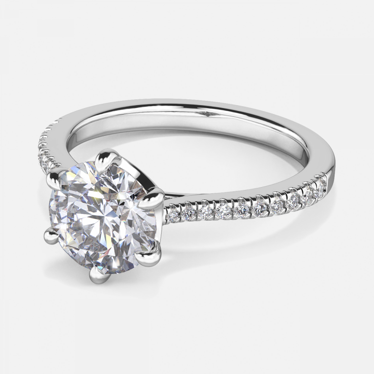 Ferelith Round Dainty Moissanite Engagement Ring