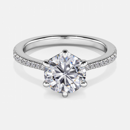 Ferelith Round Dainty Moissanite Engagement Ring