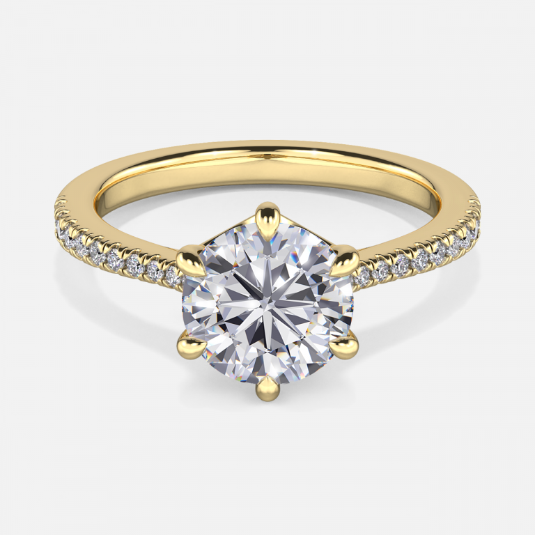 Ferelith Round Dainty Moissanite Engagement Ring