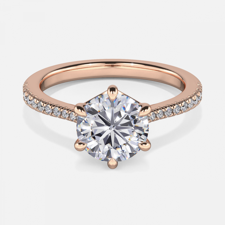 Ferelith Round Dainty Moissanite Engagement Ring