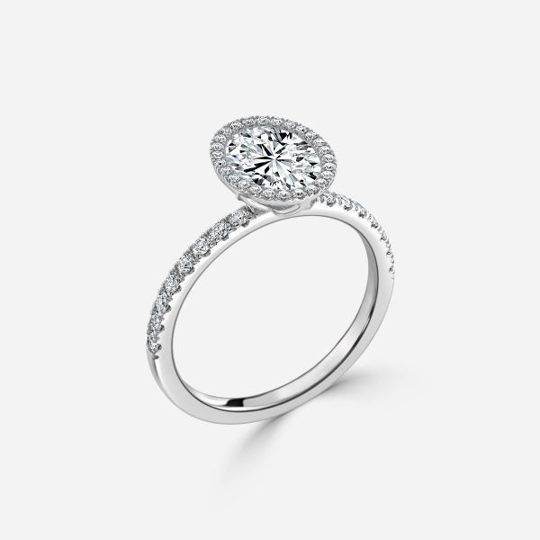 Tatienne Oval Halo Moissanite Engagement Ring