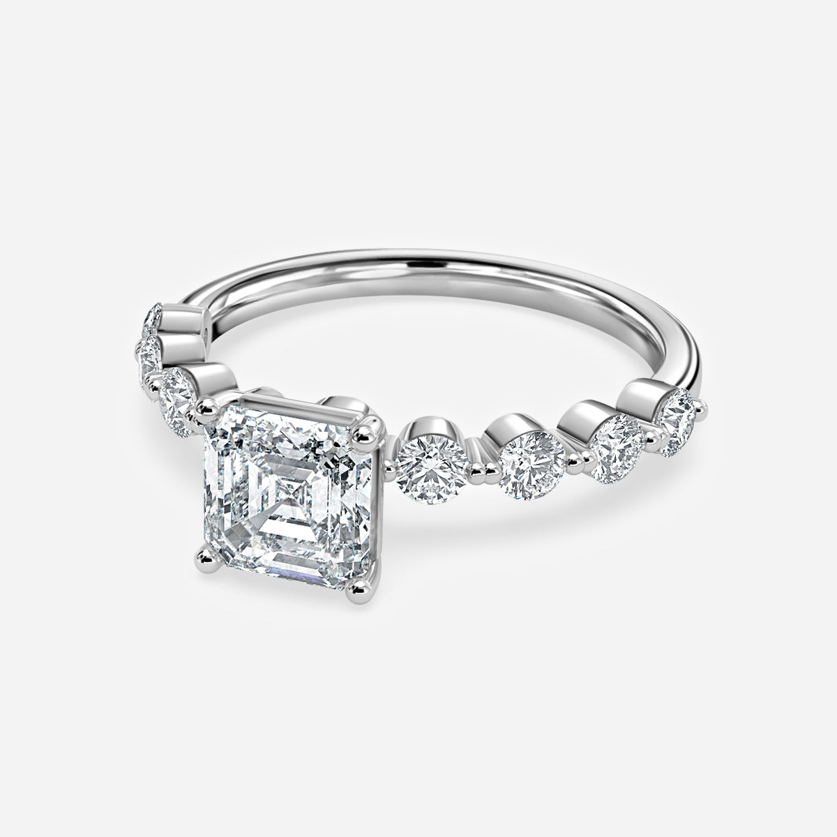 Philippa Asscher Unique Moissanite Engagement Ring