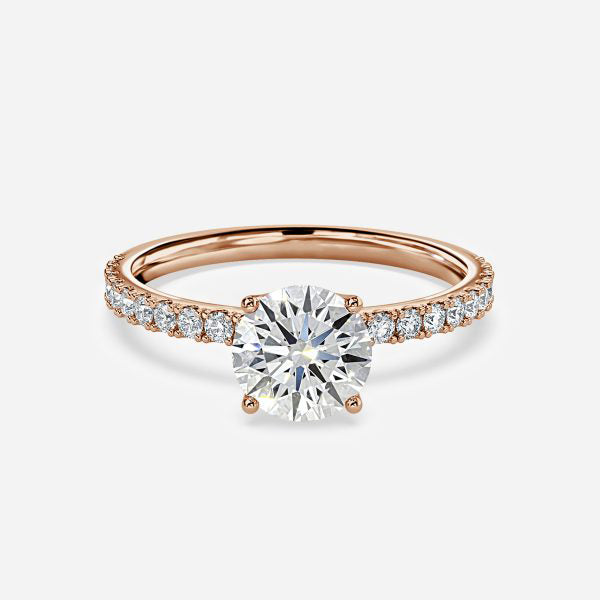 Liviana Round Hidden Halo Moissanite Engagement Ring