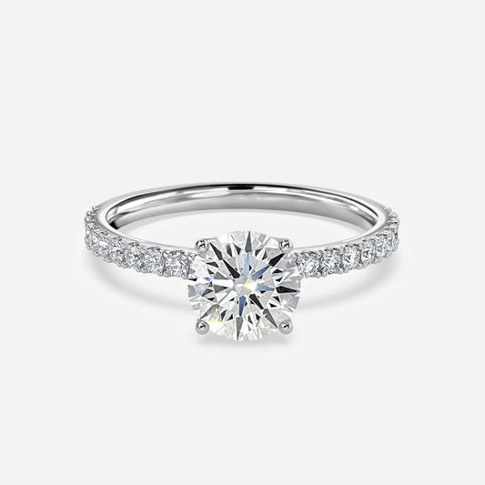 Liviana Round Hidden Halo Moissanite Engagement Ring